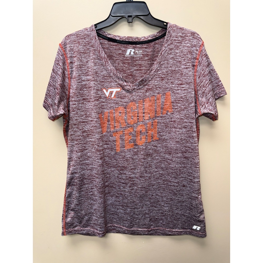 Russell Athletic Virginia Tech Hokies Girls XL 16-18 V-Neck Performance Shirt